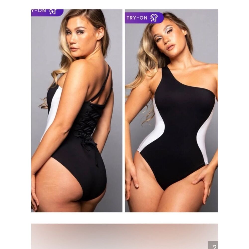 NWOT Ta3 Black/White One Sided Contour L Short